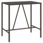Preview: 5-tlg. Gartenbar-Set mit Kissen Braun Poly Rattan