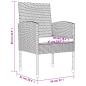 Preview: 5-tlg. Garten-Essgruppe Schwarz Poly Rattan und Stahl
