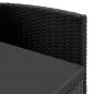 Preview: 9-tlg. Garten-Essgruppe Schwarz Poly Rattan und Stahl