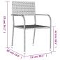Preview: 5-tlg. Garten-Essgruppe Schwarz Poly Rattan und Stahl