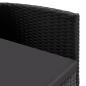 Preview: 9-tlg. Garten-Essgruppe Schwarz Poly Rattan und Stahl