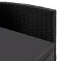 Preview: 5-tlg. Garten-Essgruppe Schwarz Poly Rattan und Stahl