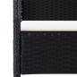 Preview: 7-tlg. Garten-Essgruppe Schwarz Poly Rattan und Stahl