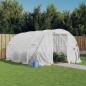 Preview: ARDEBO.de - Gewächshaus mit Stahlrahmen Weiß 12 m² 4x3x2 m