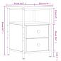 Preview: Nachttische 2 Stk Braun Eichen-Optik 34x35,5x50cm Holzwerkstoff