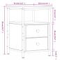 Preview: Nachttische 2 Stk. Grau Sonoma 34x35,5x50 cm Holzwerkstoff