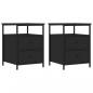 Preview: Nachttische 2 Stk. Schwarz 44x45x60 cm Holzwerkstoff
