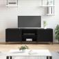 Preview: ARDEBO.de - TV-Schrank Schwarz 150x30x50 cm Holzwerkstoff