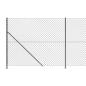 Preview: Maschendrahtzaun mit Bodenflansch Anthrazit 1,6x25 m