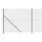 Preview: Maschendrahtzaun mit Bodenflansch Anthrazit 1,4x25 m