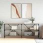 Preview: ARDEBO.de - Konsolentisch Sonoma-Eiche 180x30x75 cm Holzwerkstoff und Eisen