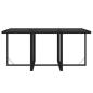Preview: 7-tlg. Garten-Essgruppe mit Kissen Poly Rattan Schwarz