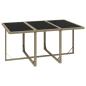 Preview: 7-tlg. Garten-Essgruppe mit Kissen Poly Rattan Beige