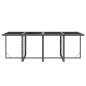 Preview: 9-tlg. Garten-Essgruppe mit Kissen Poly Rattan Grau
