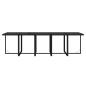 Preview: 11-tlg. Garten-Essgruppe mit Kissen Poly Rattan Schwarz