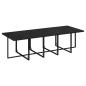Preview: 15-tlg. Garten-Essgruppe mit Kissen Poly Rattan Schwarz