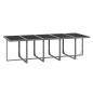 Preview: 11-tlg. Garten-Essgruppe mit Kissen Poly Rattan Grau