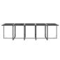 Preview: 15-tlg. Garten-Essgruppe mit Kissen Poly Rattan Grau