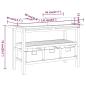 Preview: Waschtisch mit Creme Marmorbecken Massivholz Teak