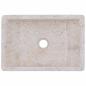 Preview: Waschtisch mit Creme Marmorbecken Massivholz Teak