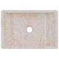 Preview: Waschtisch mit Creme Marmorbecken Massivholz Teak