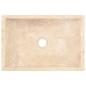 Preview: Waschtisch mit Creme Marmorbecken Massivholz Teak