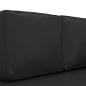 Preview: ARDEBO.de - Chaiselongue mit Kissen und Nackenrolle Schwarz Kunstleder