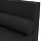 Preview: Chaiselongue mit Kissen und Nackenrolle Schwarz Kunstleder