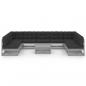 Preview: 10-tlg. Garten-Lounge-Set mit Kissen Grau Massivholz Kiefer