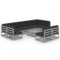 Preview: 10-tlg. Garten-Lounge-Set mit Kissen Grau Massivholz Kiefer