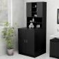 Preview: ARDEBO.de - Waschmaschinenschrank Schwarz 70,5x25,5x90 cm