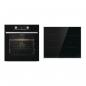 Preview: ARDEBO.de Gorenje Black Steam Pro Einbau Herdset mit Induktionskochfeld (BPSX6737E06BG + GI6421BX), 60 cm breit, 77 L, Pyrolyse, Grill, Kindersicherung, Boosterfunktion, Schwarz
