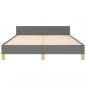 Preview: Bettgestell mit Kopfteil Dunkelgrau 140x190 cm Stoff