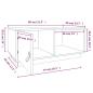 Preview: Couchtisch 80x50x35,5 cm Massivholz Kiefer