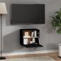 Preview: Wandschrank Schwarz 40x30x35 cm Massivholz Kiefer