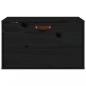 Preview: Wandschrank Schwarz 60x30x35 cm Massivholz Kiefer