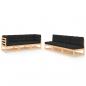 Preview: ARDEBO.de - 6-tlg. Garten-Lounge-Set mit Kissen Massivholz Kiefer