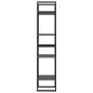 Preview: Bücherregal 4 Fächer Grau 40x30x140 cm Holzwerkstoff