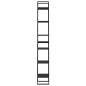 Preview: Bücherregal 6 Fächer Grau 40x30x210 cm Holzwerkstoff