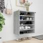 Preview: Schuhschrank Betongrau 60x35x70 cm Holzwerkstoff