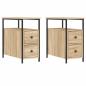 Preview: Nachttische 2 Stk. Sonoma-Eiche 30x60x60 cm Holzwerkstoff