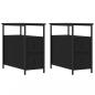 Preview: Nachttische 2 Stk. Schwarz 30x60x60 cm Holzwerkstoff