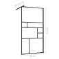 Preview: Duschwand für Begehbare Dusche mit Klarem ESG Glas 80x195 cm