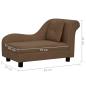 Preview: Hundesofa mit Kissen Braun 83x44x44 cm Plüsch  