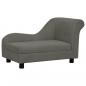 Preview: Hundesofa mit Kissen Dunkelgrau 83x44x44 cm Plüsch  