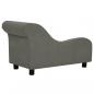 Preview: Hundesofa mit Kissen Dunkelgrau 83x44x44 cm Plüsch  
