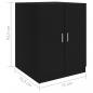 Preview: Waschmaschinenschrank Schwarz 71x71,5x91,5 cm