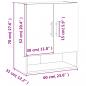 Preview: Wandschrank Weiß 60x31x70 cm Holzwerkstoff