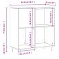 Preview: Plattenschrank Betongrau 84,5x38x89 cm Holzwerkstoff