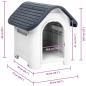 Preview: Hundehütte Grau 59x75x66 cm Polypropylen